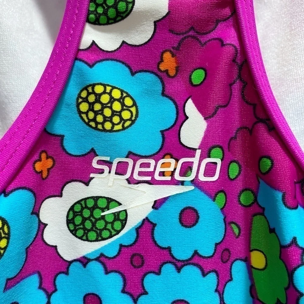 Speedo Racerback Floral Tankini Swimsuit Top